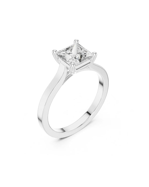 Quin Classic Princess Cut Moissanite Solitaire Ring