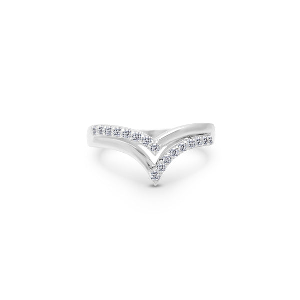 Stellar V Moissanite Statement Ring by Carat For You on White Background