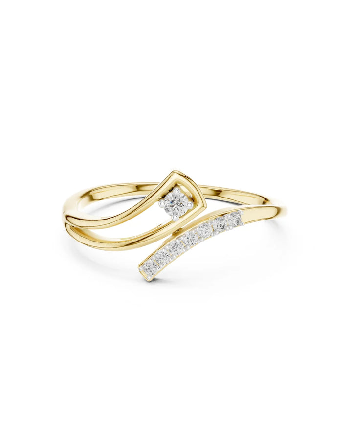 Tia Dual Curve Moissanite Statement Ring