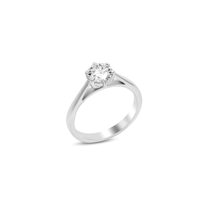 Unique 6-Prong Moissanite Solitaire Ring in 925 Sterling Silver by Carat For You