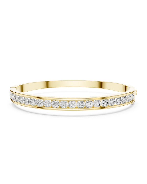 Zoey Eternity Moissanite Bangle Bracelet - 925 Sterling Silver