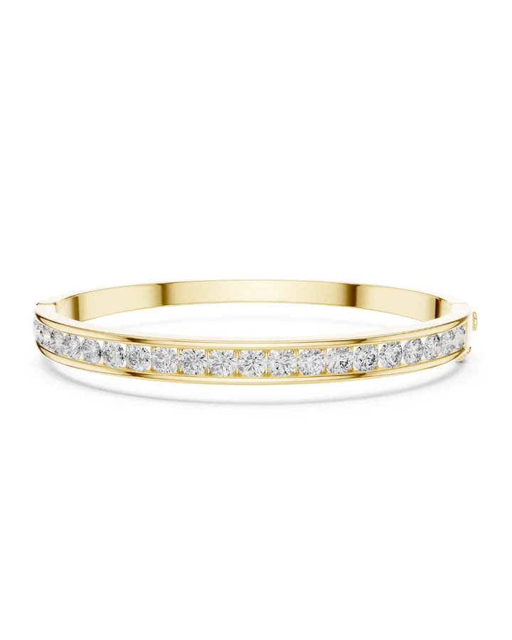 Zoey Eternity Moissanite Bangle Bracelet - 925 Sterling Silver