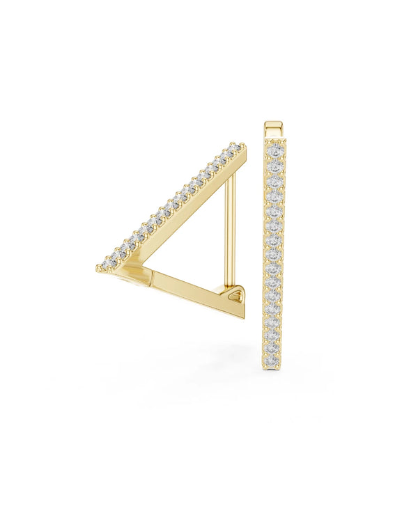 Zuri Triangle Moissanite Hoop Earrings