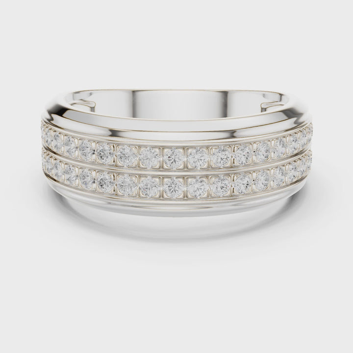 Velora Two Line Moissanite Band Ring Video