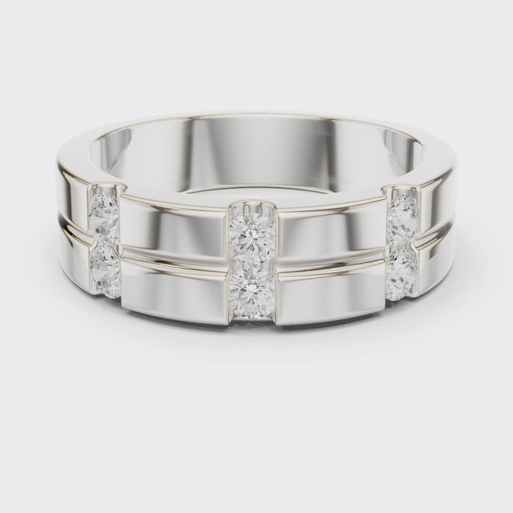 Twin Valor Moissanite Band Ring Video